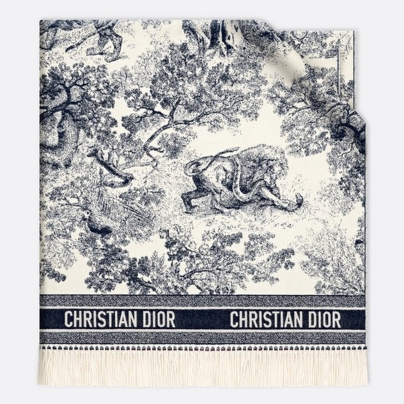Dior Accessories Christian Dior Toile De Jouy Shawl Blanket Poshmark